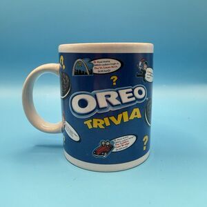 Vintage OREO Trivia Coffee Mug Nabisco Houston Harvest Ceramic Advertising Cup